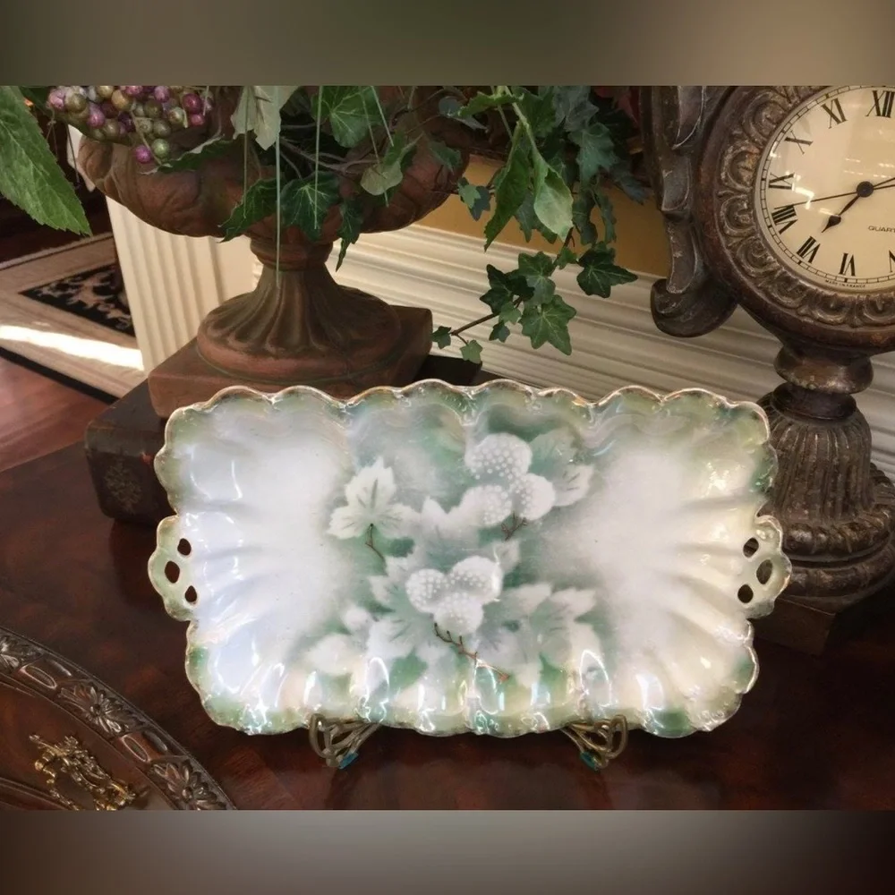 Weimar of Germany celery asparagus plate tray antique china 12” x 7” Exquisite!